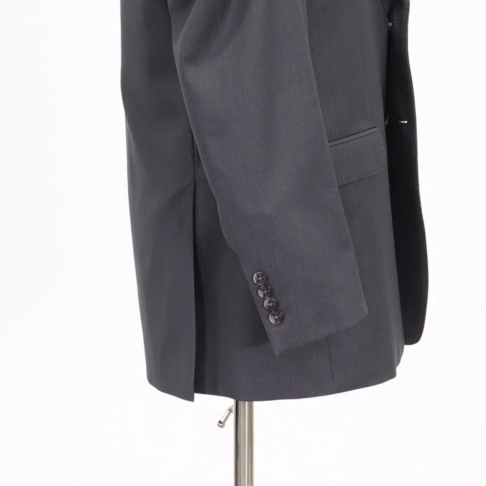 Calvin Klein 40L Gray Striped 2-Button Sport Coat Blazer Jacket V079